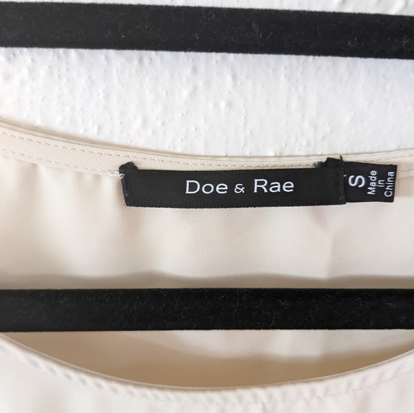 Doe and Rae Scallop Trim Pink White Gray Colorblock Tank Top Size Small - Picture 5 of 6